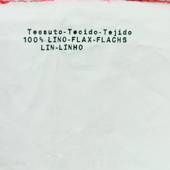 Armani Collezioni Women's Mid Rise 100% Linen Coral Trouser Pants Size 10 - Picture 6 of 10